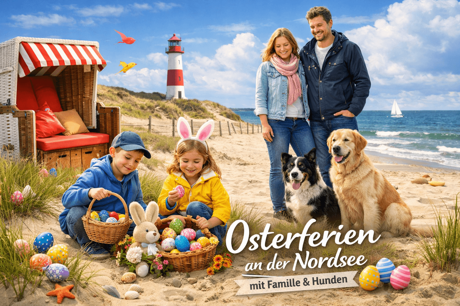 Osterferien an der Nordsee mit Familie und Hunden